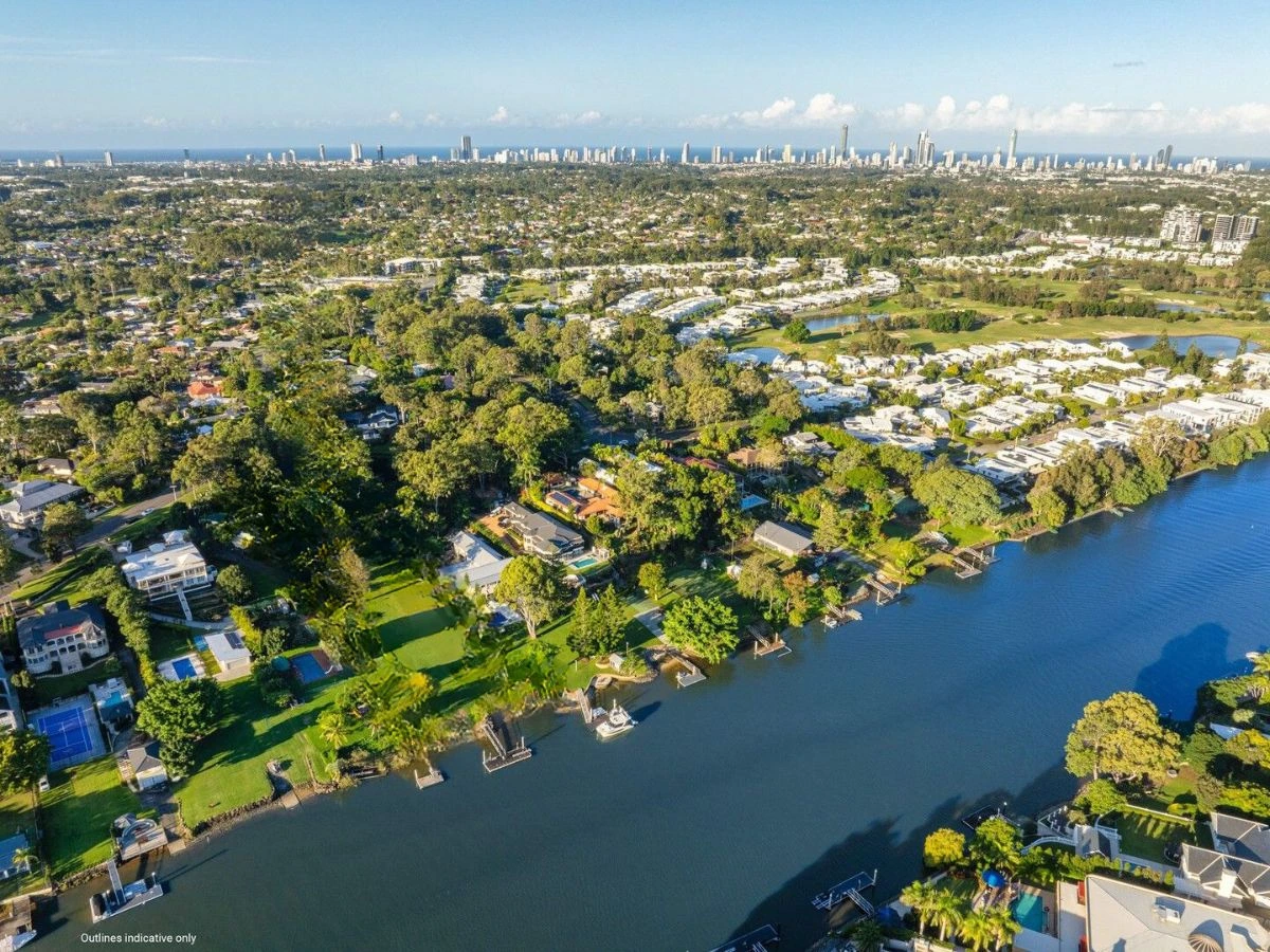 Ashmore Gold Coast suburban homes aerial view