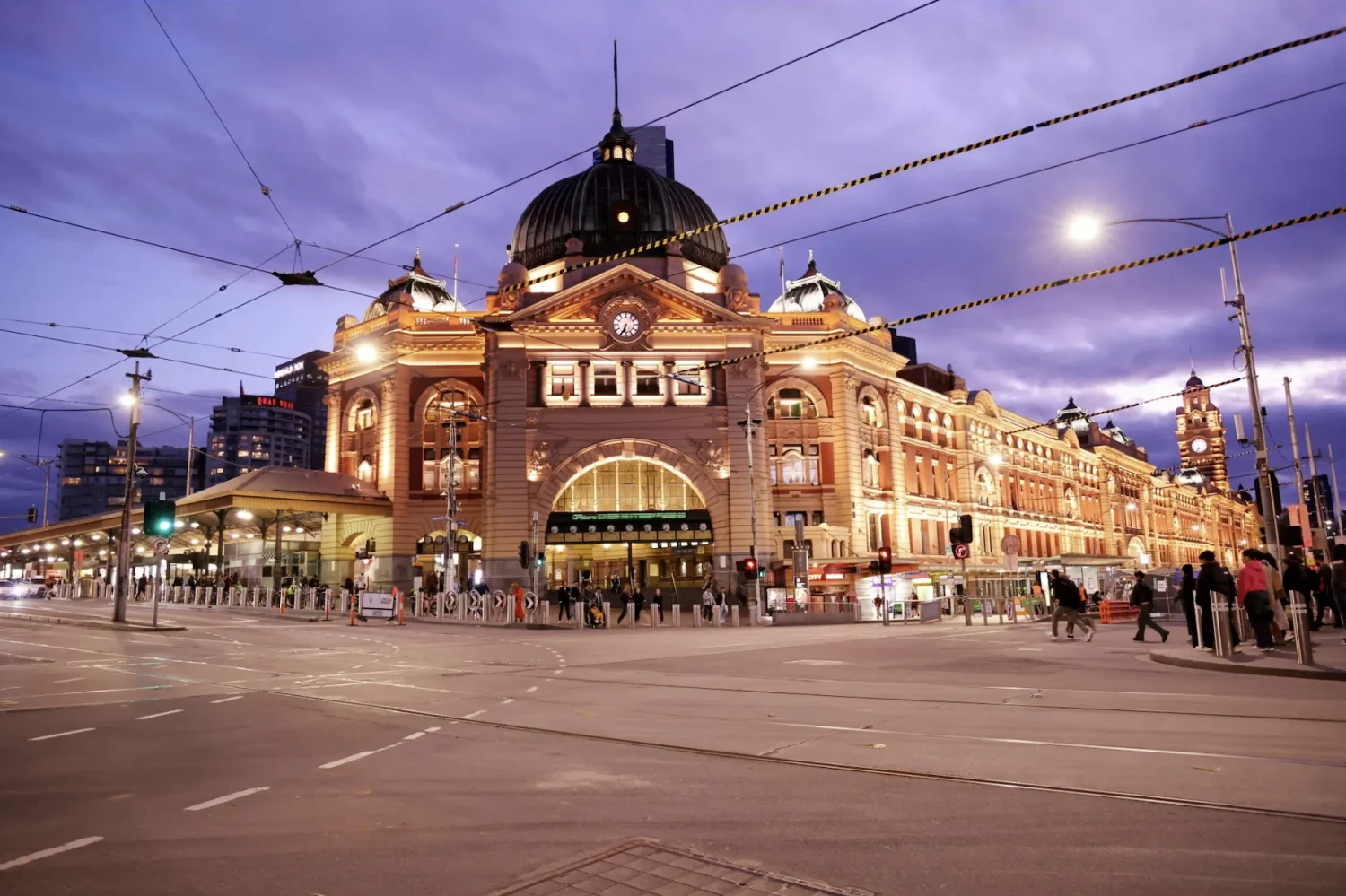 Empty Flinders Street Station during Melbourne's COVID-19 lockdown, the longest in the world at 262 days.
